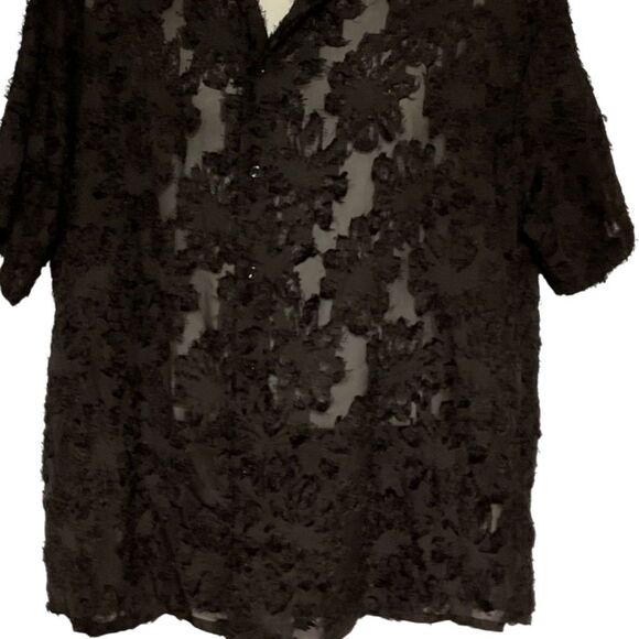 Men's Sheer Mesh Short Sleeve Beach Shirt - Picture 3 of 5